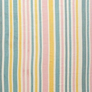 Pink, Blue, and Sunny Striped with Tassels LR80182 Throw Blanket