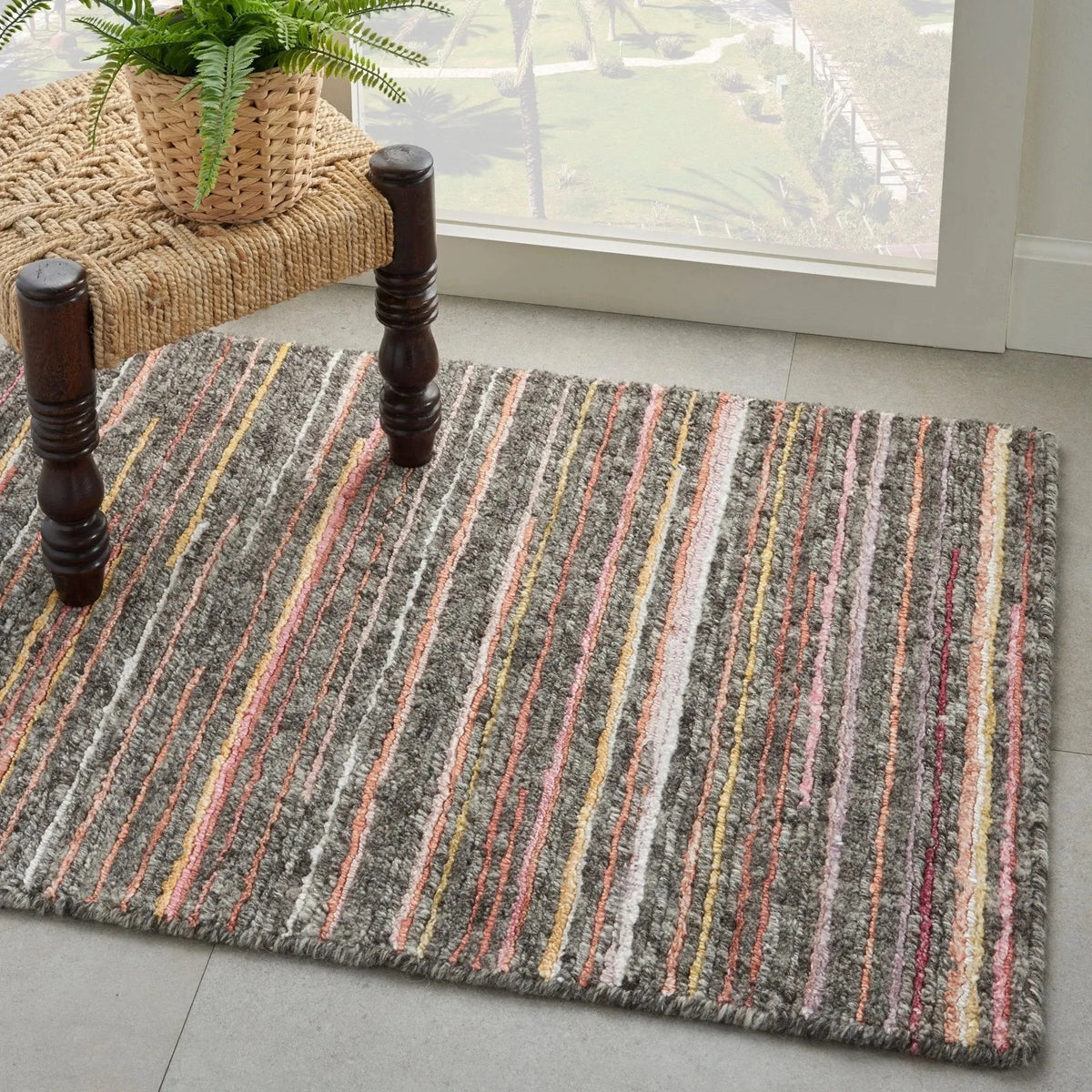 Plateau Pae01 Grey/Flame Rug