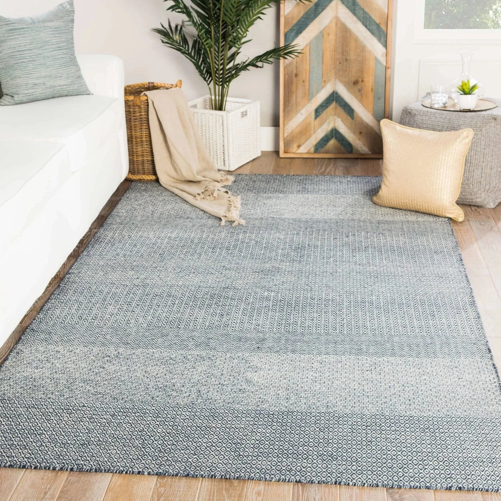 Poise POE04 Glace Blueberry/Light Gray Rug