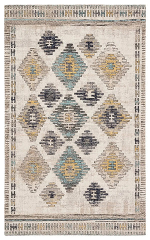 Polaris Pol17 Dez Blue/Yellow Rug