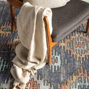 Polaris Pol18 Dez Blue/Orange Rug