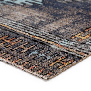 Polaris Pol18 Dez Blue/Orange Rug