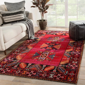 Polaris Pol19 Paloma Red/Black Rug