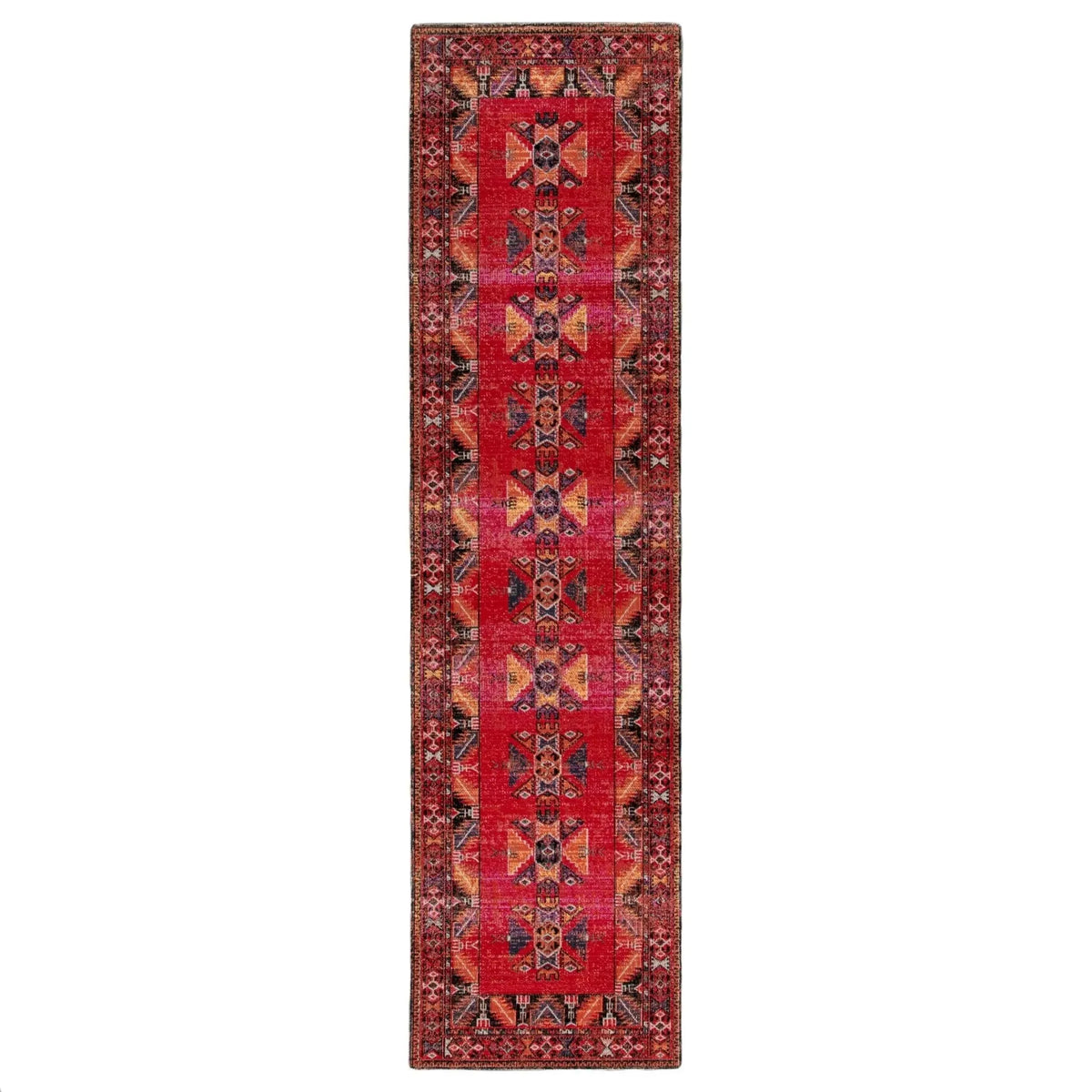 Polaris Pol19 Paloma Red/Black Rug