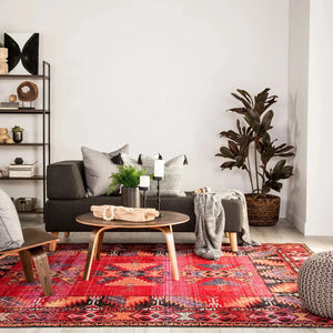 Polaris Pol19 Paloma Red/Black Rug
