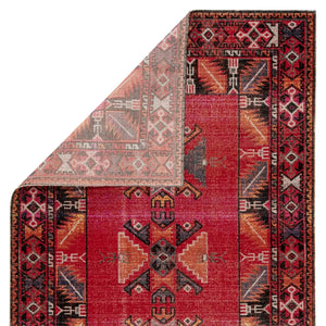 Polaris Pol19 Paloma Red/Black Rug
