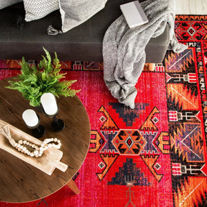 Polaris Pol19 Paloma Red/Black Rug