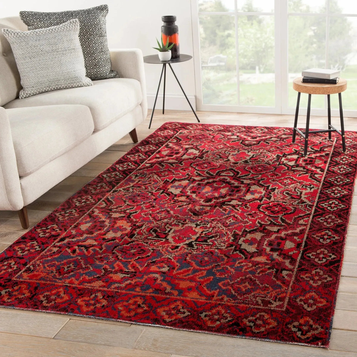 Polaris Pol21 Chaya Red/Black Rug
