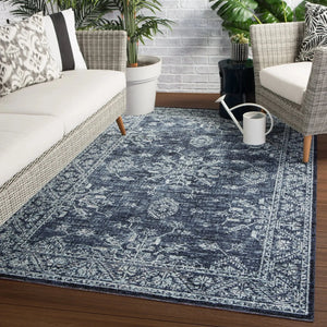 Polaris POL23 Fayer Blue/Black Rug