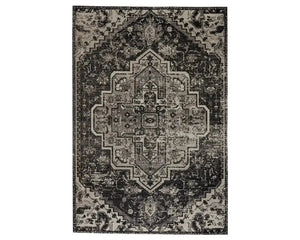 Polaris POL29 Deep Black/Tonal Grey Rug