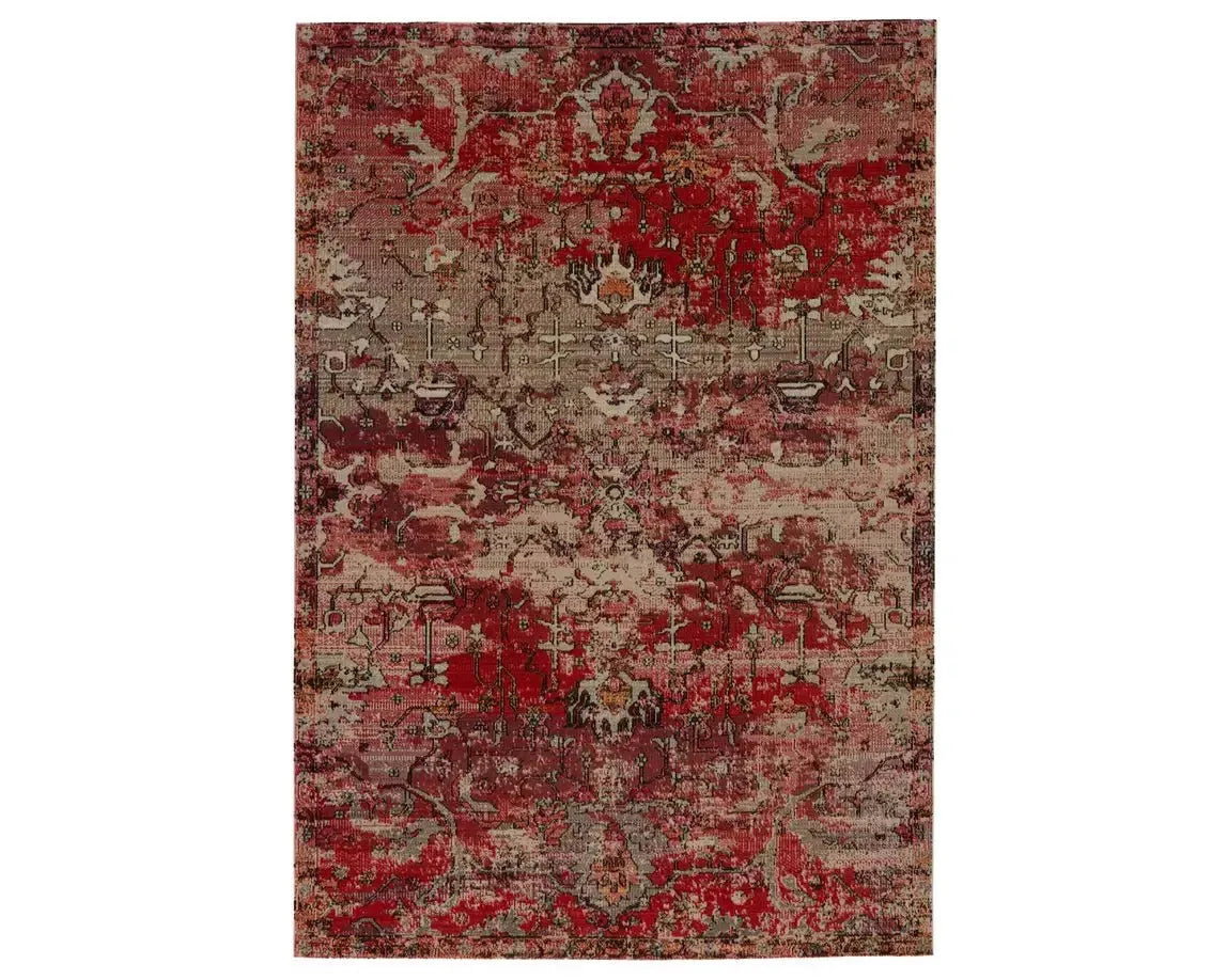 Polaris POL37 Bright Red/Yellow Rug