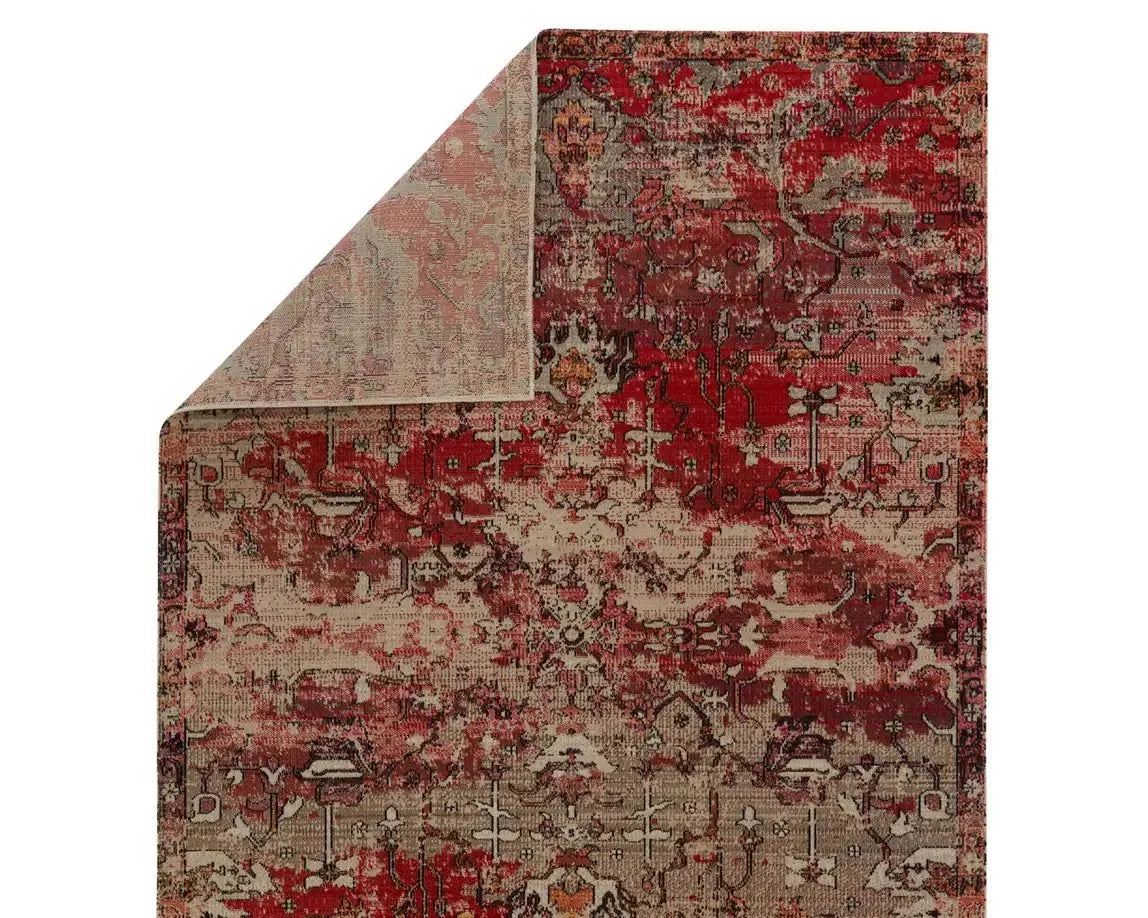 Polaris POL37 Bright Red/Yellow Rug