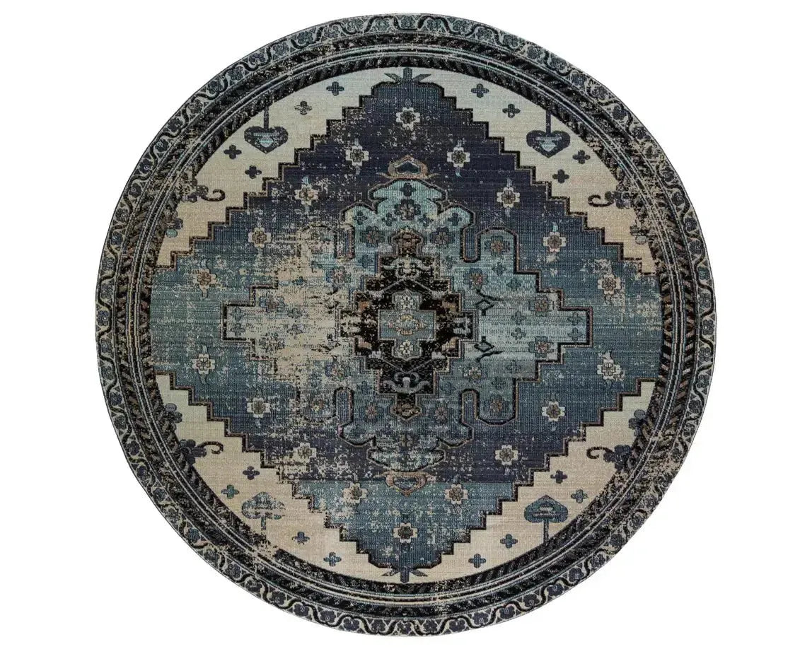 Polaris POL39 Grey/Blue Rug
