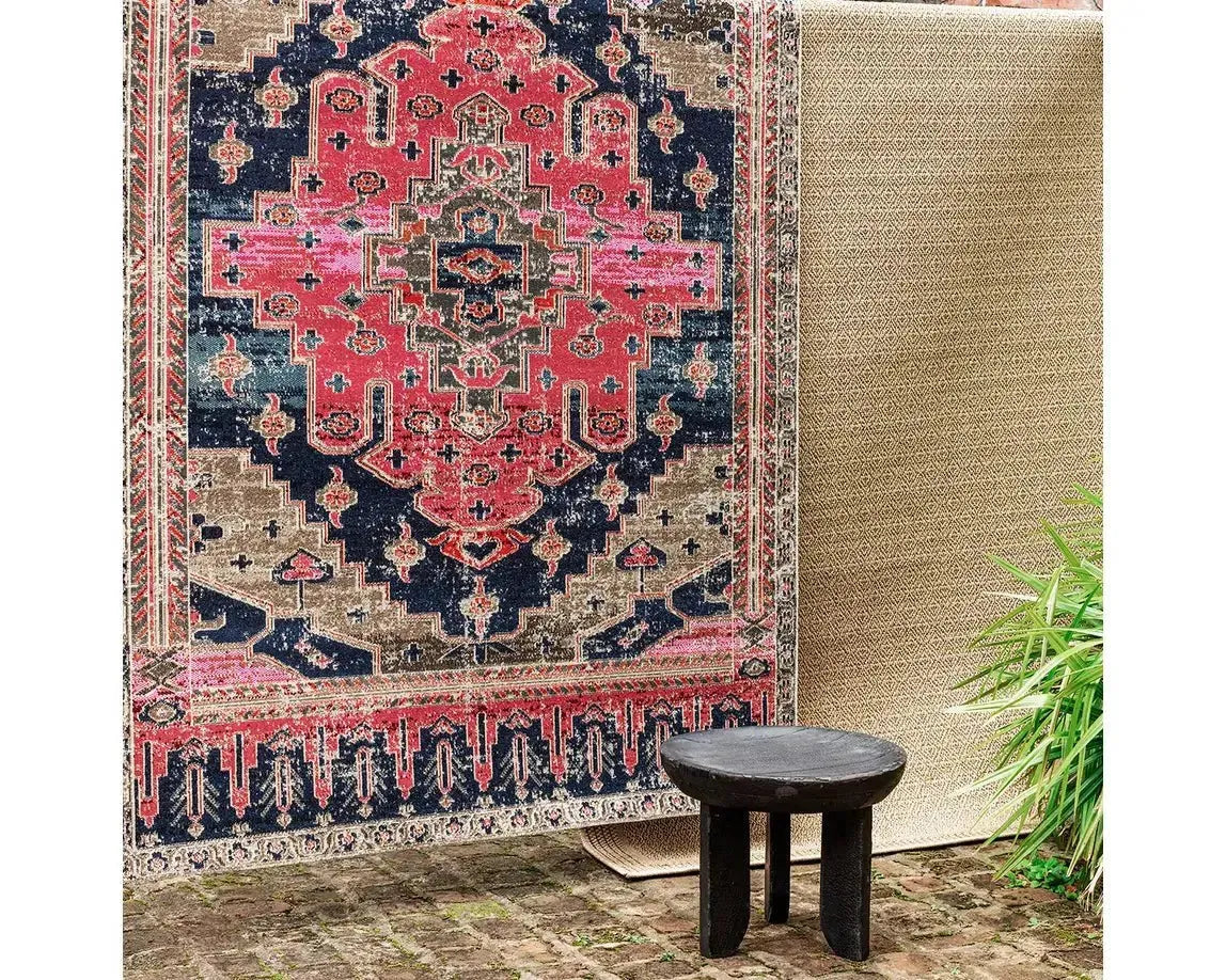 Polaris POL44 Bright Pink/Deep Blue Rug