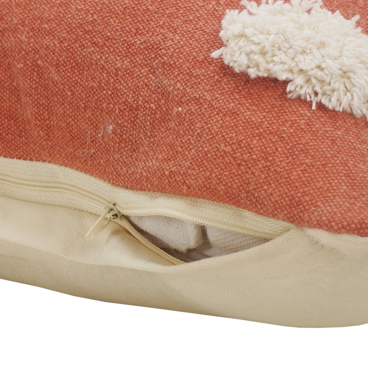 Pom Pom Palace Lr07654 Blood Orange/White Pillow