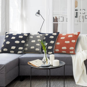 Pom Pom Palace Lr07654 Blood Orange/White Pillow