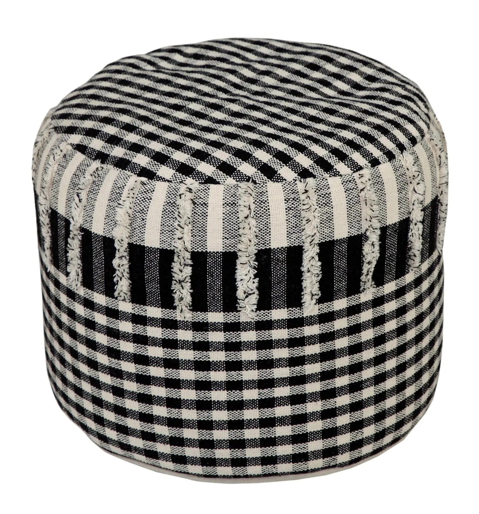 Posh Checkered LR99721 Pouf