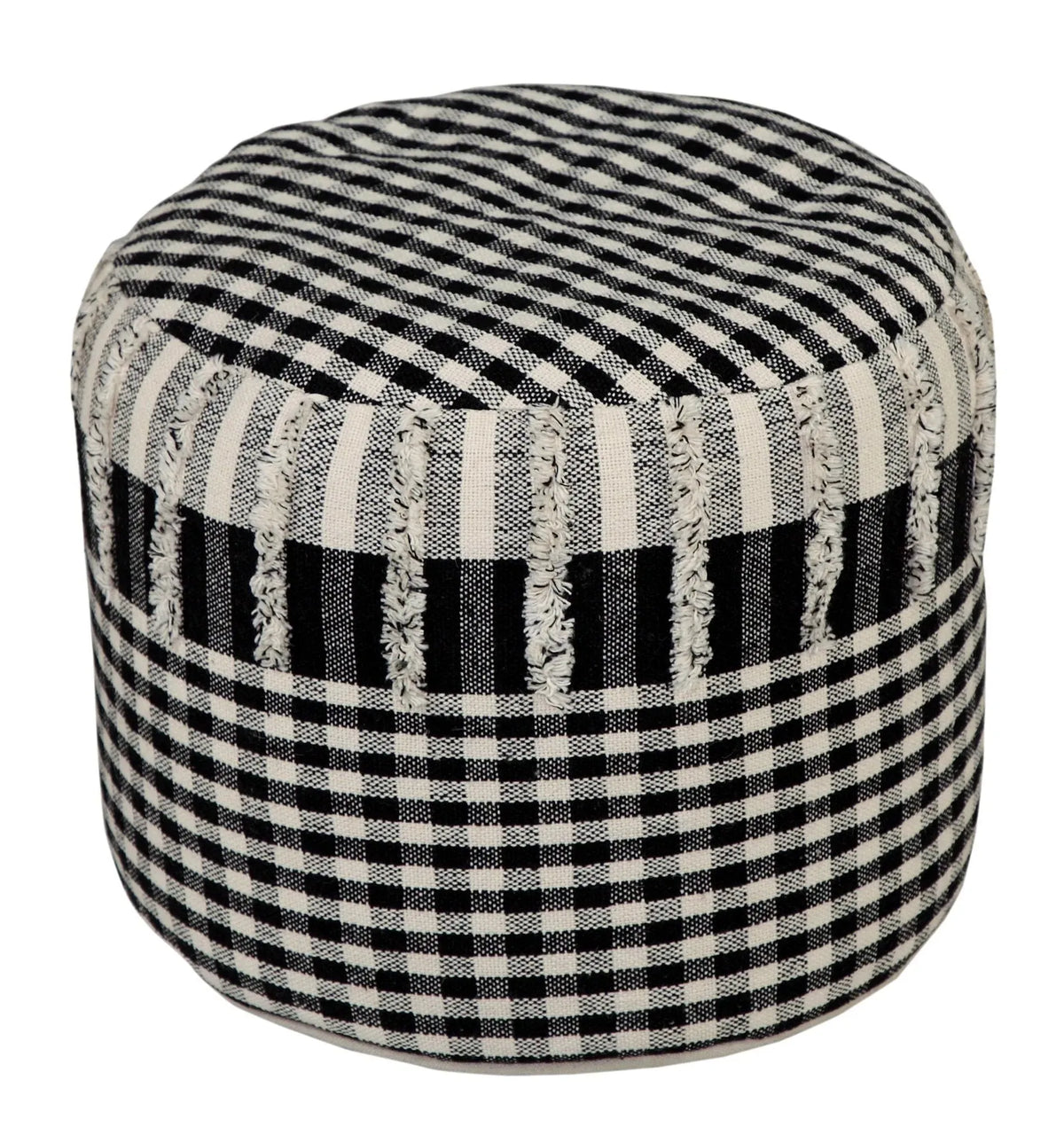 Posh Checkered LR99721 Pouf