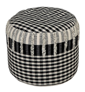 Posh Checkered LR99721 Pouf