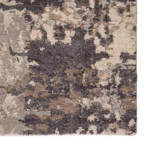 Project Error By Kavi PRE12 Neev Oyster Gray/Plum Kitten Rug