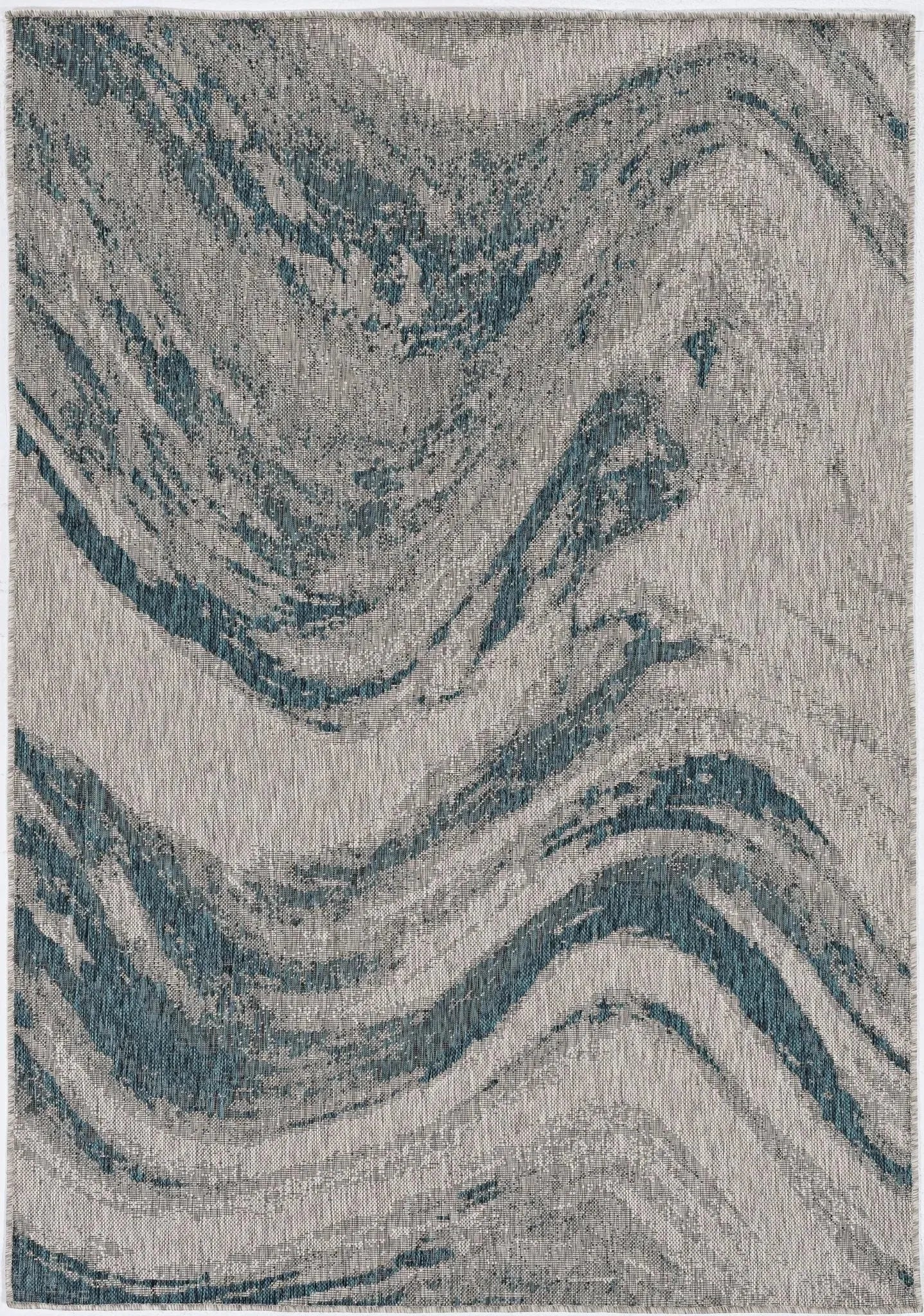 Provo 5765 Strokes Grey/Teal Rug