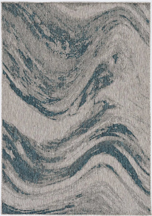 Provo 5765 Strokes Grey/Teal Rug
