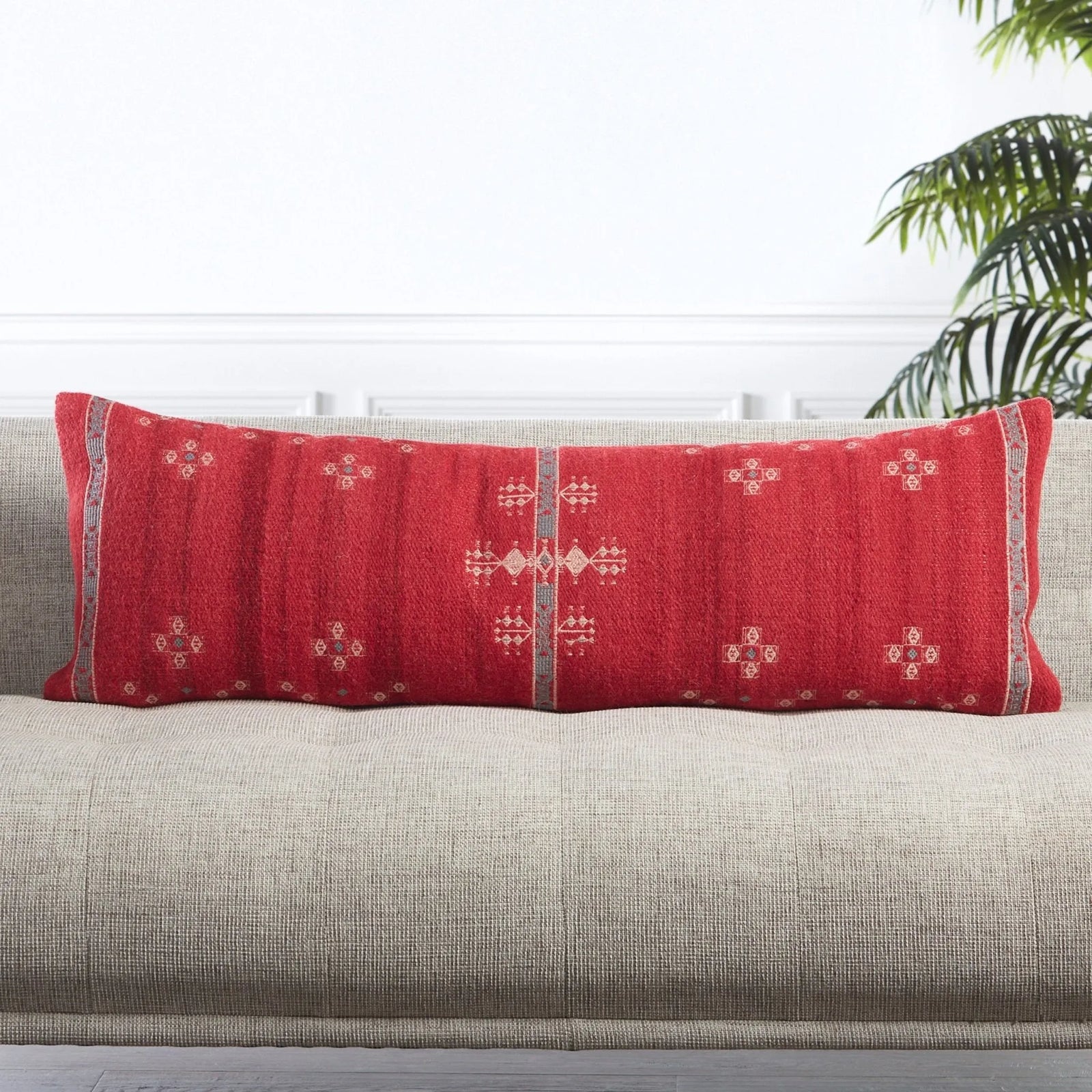 Puebla Pub04 Katara Red/Gray Pillow