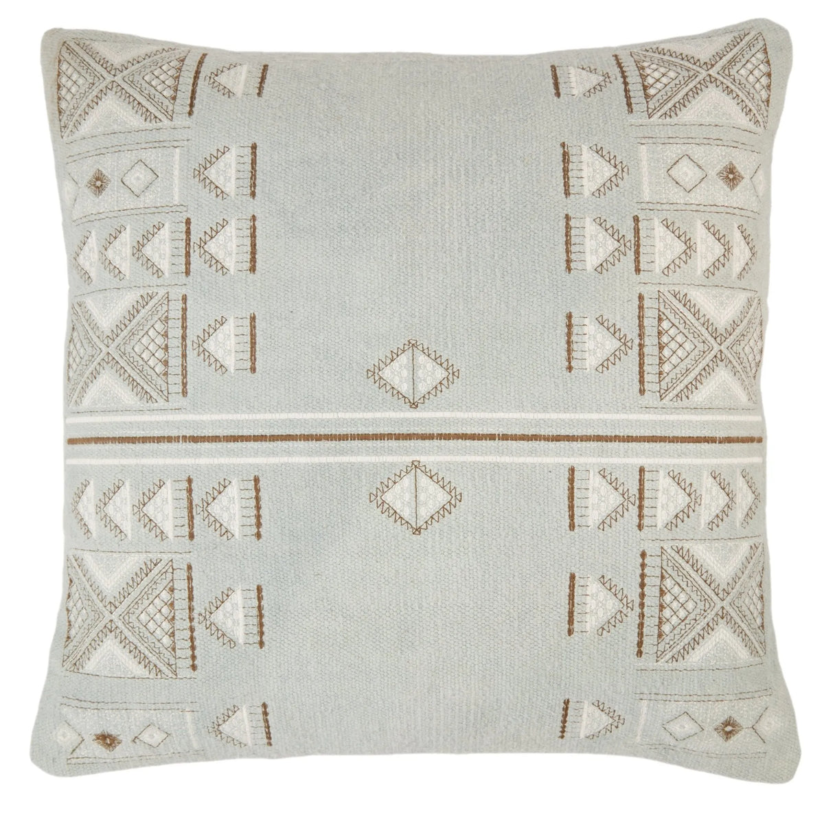 Puebla Pub12 Elina Light Blue/Brown Pillow
