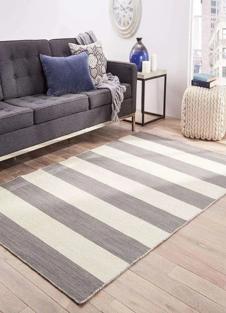 Pura Vida PV35 Tierra Stone Gray / White Ice Rug