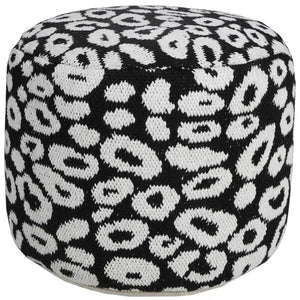 Quincy 34067BLK Black Pouf