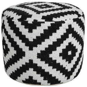 Quincy 34068BLK Black Pouf