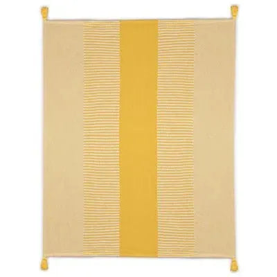 Radial 80281GFW Gold Finch/White Throw White