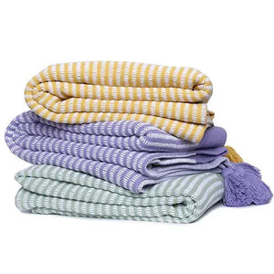 Radial 80282PUW Purple/White Throw White