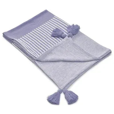 Radial 80282PUW Purple/White Throw White