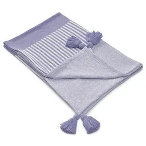 Radial 80282PUW Purple/White Throw White