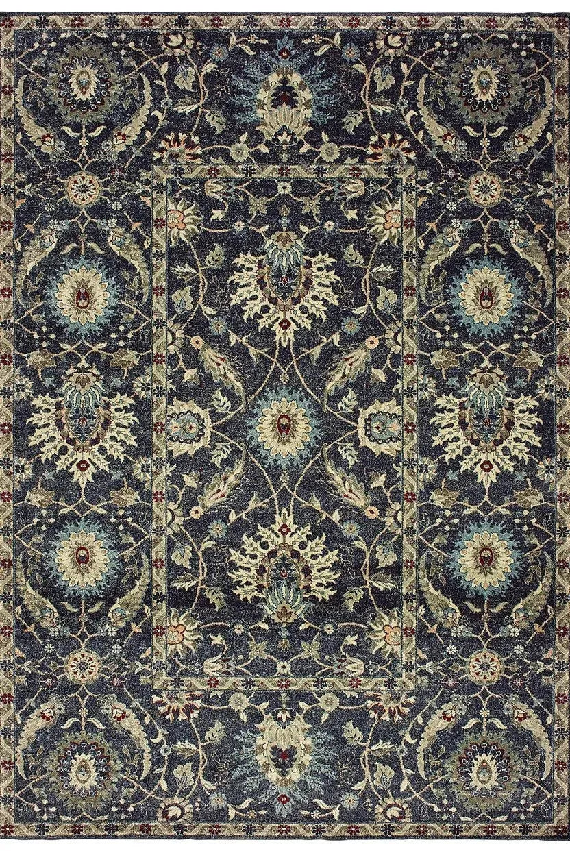 Raleigh 22K Navy Ivory Rug