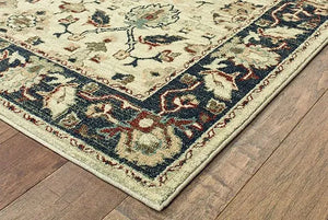 Raleigh 8026E Ivory Navy Rug