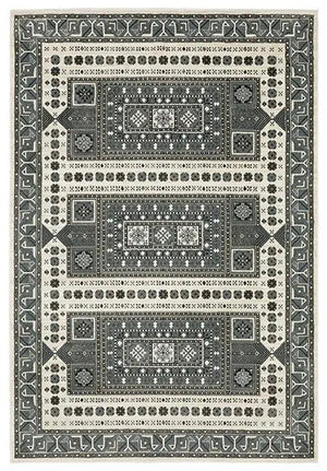 Raylan RAY01 Grey/Ivory Rug