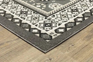 Raylan RAY02 Grey/Ivory Rug