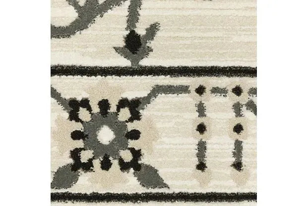 Raylan RAY03 Ivory/Black Rug