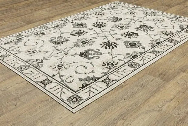 Raylan RAY03 Ivory/Black Rug
