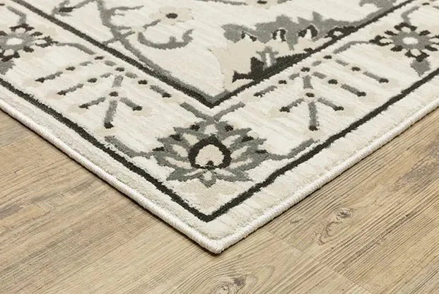 Raylan RAY03 Ivory/Black Rug