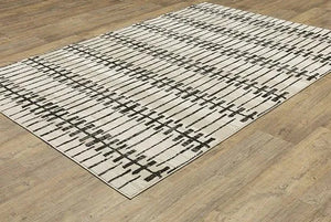 Raylan RAY11 Black/Ivory Rug