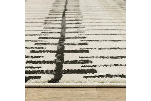Raylan RAY11 Black/Ivory Rug