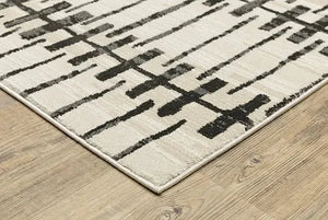 Raylan RAY11 Black/Ivory Rug