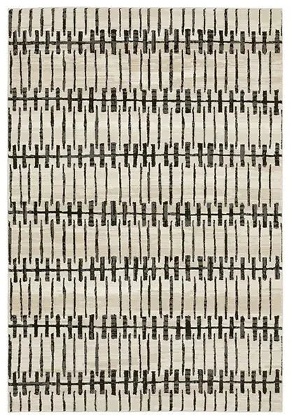 Raylan RAY11 Black/Ivory Rug