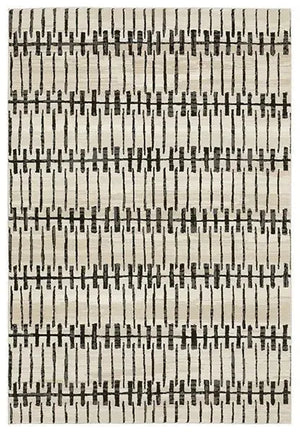 Raylan RAY11 Black/Ivory Rug