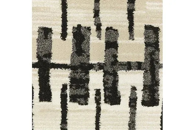 Raylan RAY11 Black/Ivory Rug