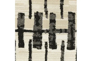 Raylan RAY11 Black/Ivory Rug