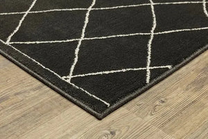 Raylan RAY12 Black Rug